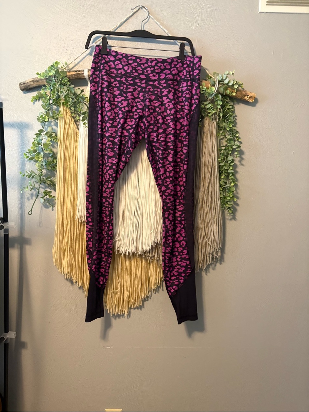 Lululemon Purple & Black Leopard Print High-Rise Leggings